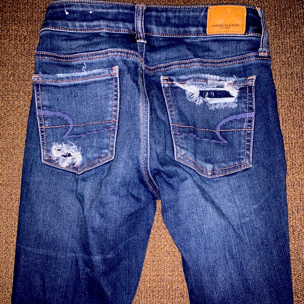 American Eagle ripped jeggings